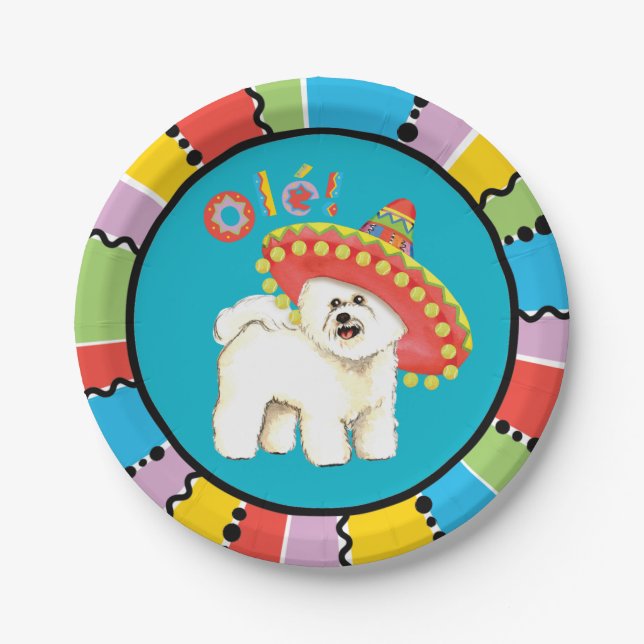 Fiesta Bichon Paper Plate (Front)