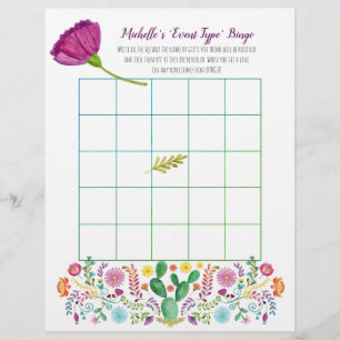 FIESTA BINGO Bridal Baby Shower Games