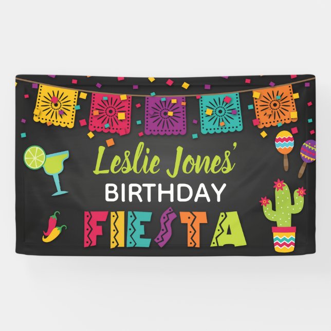 Fiesta Birthday Banner (Horizontal)