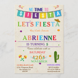 Fiesta Birthday Invitation