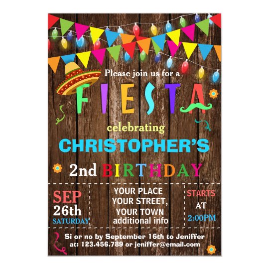 Fiesta Birthday Invitation