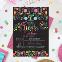 Fiesta Birthday Invitation Mexican Birthday