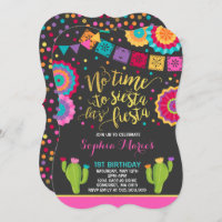 Fiesta Birthday Invitation Mexican Birthday Fiesta