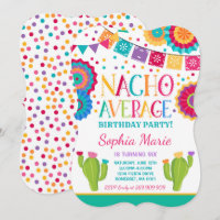Fiesta Birthday Invitation Nacho Average Party