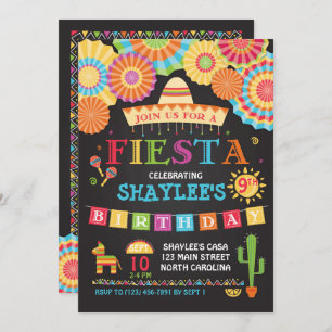Fiesta Birthday Invitation With Photo