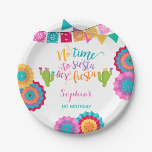 Fiesta Birthday Paper Plate No Time To Siesta