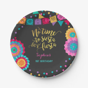 Fiesta Birthday Paper Plate No Time To Siesta