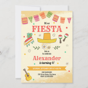 Fiesta Birthday Party Invitation