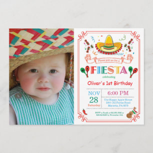 Fiesta Birthday Party Invitation Mexican