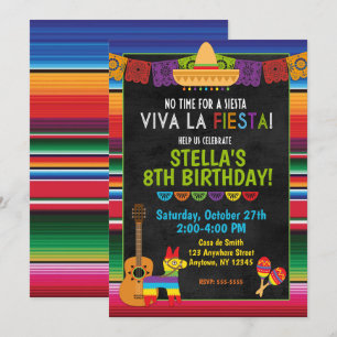 Fiesta Birthday Party Invitations