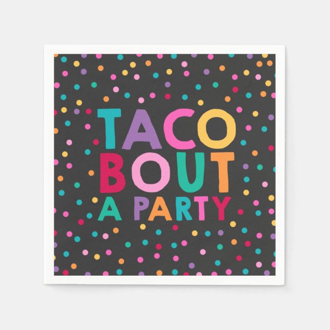 Fiesta Birthday Party Napkin Taco Bout A Party (Front)