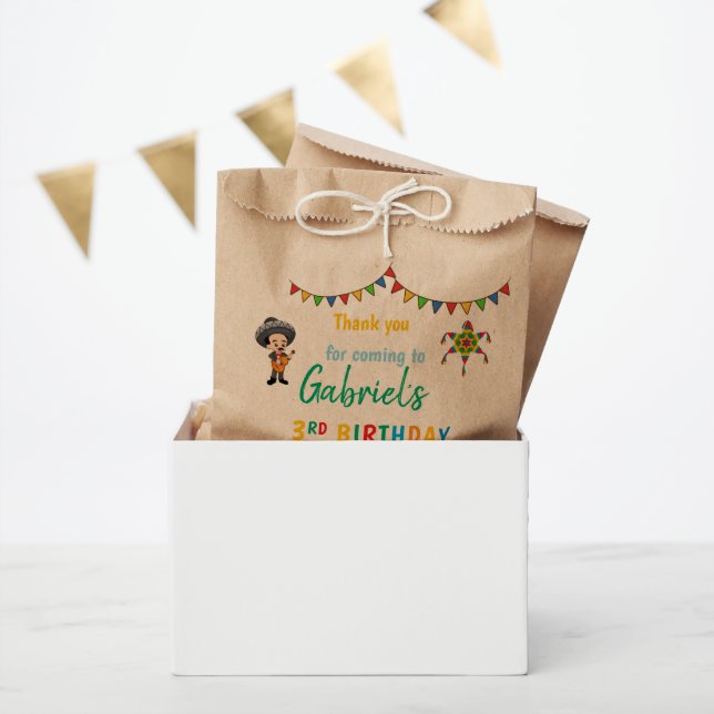 Fiesta birthday thank you party favour bag (Party)