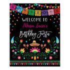 Fiesta Birthday Welcome Poster Cinco de Mayo