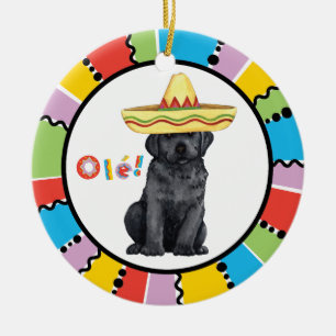 Fiesta Black Lab Ceramic Tree Decoration