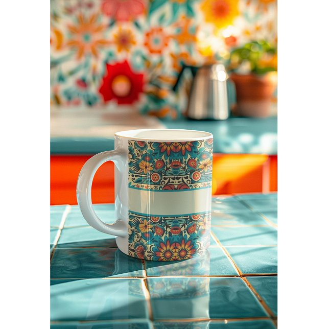 Fiesta Blooms, customisable Coffee Mug (Creator Uploaded)