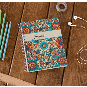 Fiesta Blooms, customisable Notebook