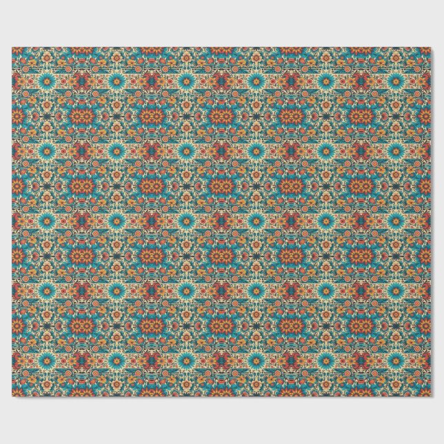 Fiesta Blooms, customisable Wrapping Paper (Flat)