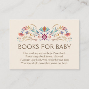 Fiesta Boho Books for Baby Shower Enclosure Card