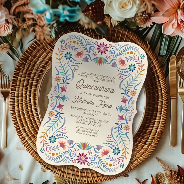 Fiesta Boho Quinceanera Invitation (Creator Uploaded)