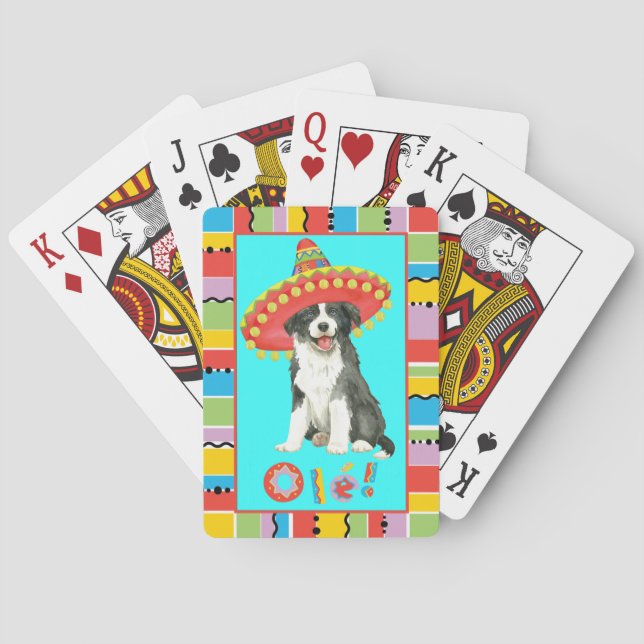 Fiesta Border Collie Playing Cards (Back)