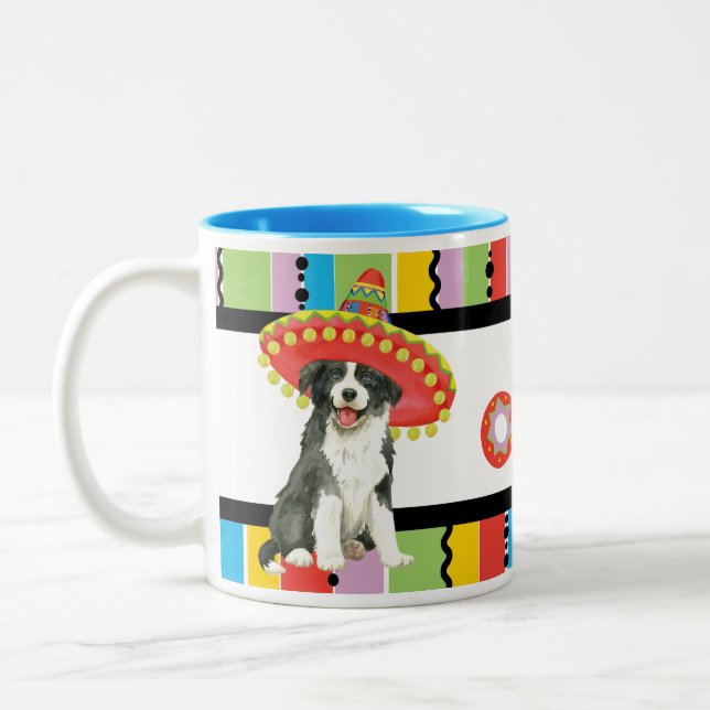 Fiesta Border Collie Two-Tone Coffee Mug (Left)