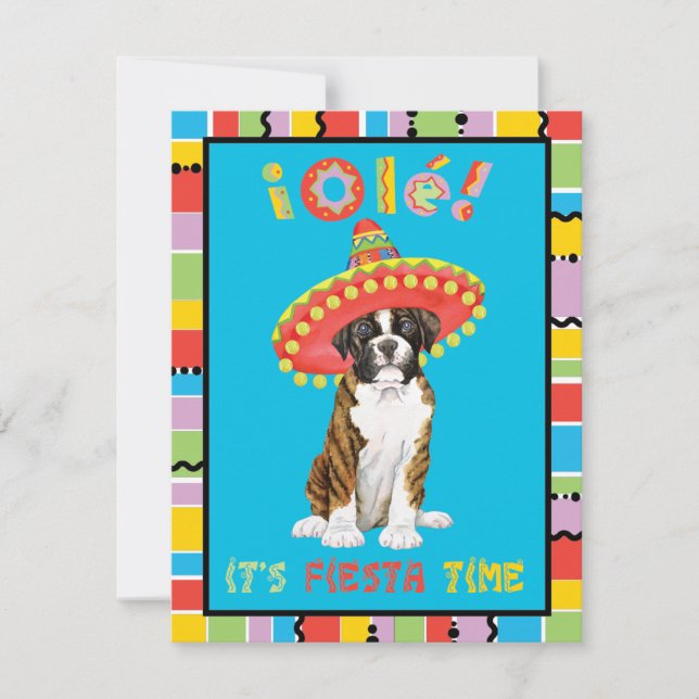 Fiesta Boxer Invitation (Front)