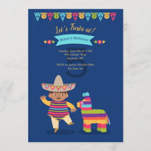 Fiesta Boy Birthday Party Invitation