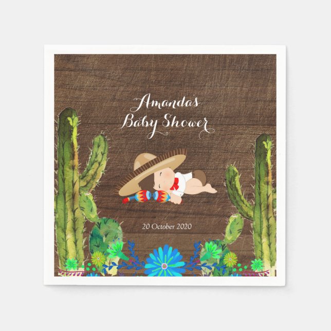 Fiesta Boy Muchachito Paper Party Napkins (Front)
