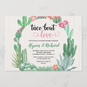 Fiesta bridal couples shower, Taco bout love Invitation