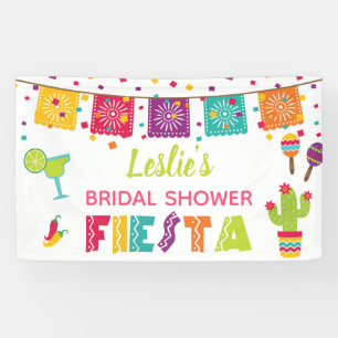 Fiesta Bridal Shower Banner - White Background
