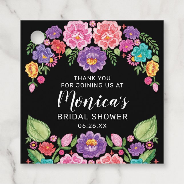 Fiesta Bridal Shower Favor Tag (Front)