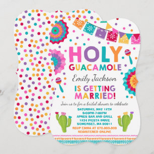 Fiesta Bridal Shower Invitation Holy Guacamole
