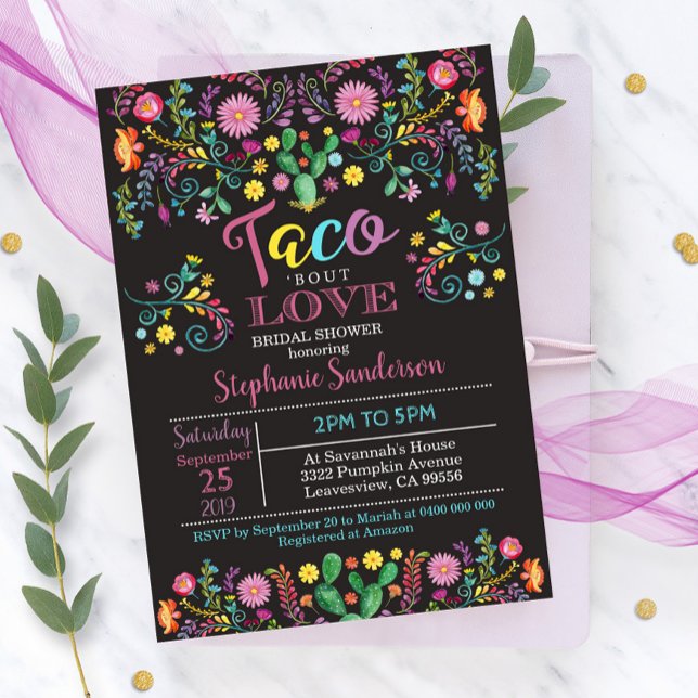 Fiesta Bridal Shower Invitation Taco bout love (Creator Uploaded)