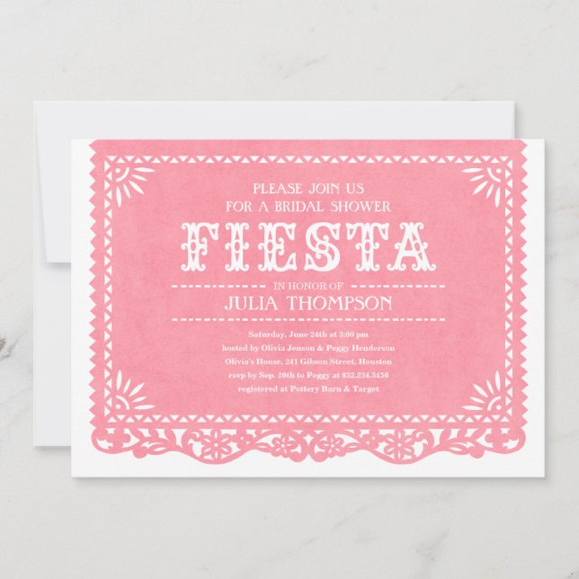 Fiesta Bridal Shower Invitations (Front)