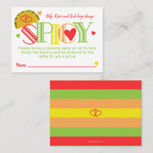 Fiesta Bridal Shower Tacos Spice Raffle Ticket