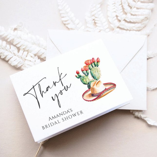 Fiesta Bridal Shower Thank You Card (Creator Uploaded)