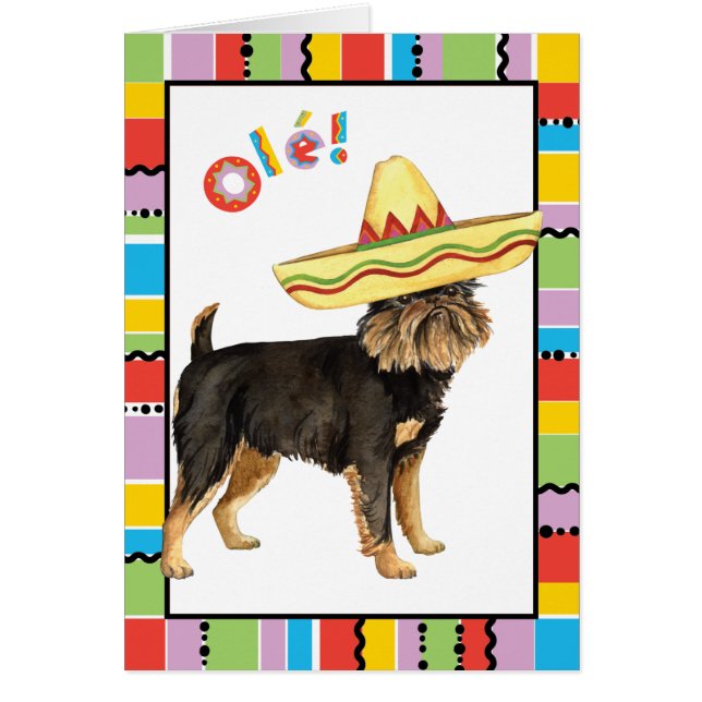 Fiesta Brussels Griffon Greeting Card (Front)