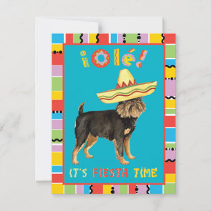 Fiesta Brussels Griffon Invitation