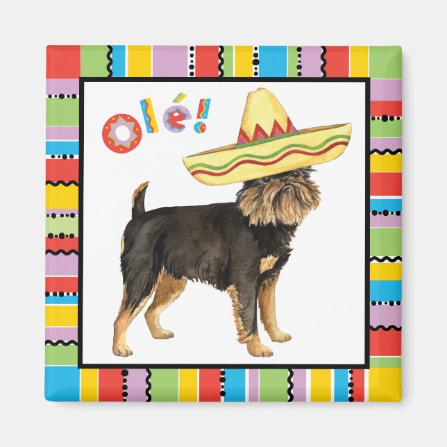 Fiesta Brussels Griffon Magnet (Front)