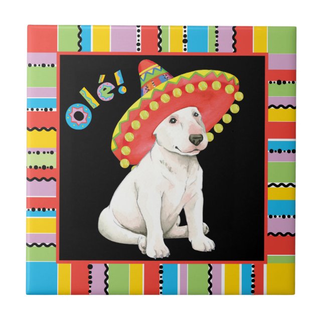 Fiesta Bull Terrier Tile (Front)