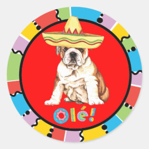Fiesta Bulldog Classic Round Sticker