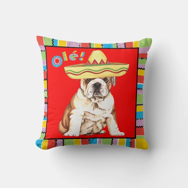 Fiesta Bulldog Cushion (Front)