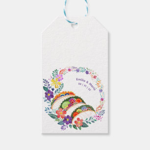 FIESTA Cacti Folkart Flowers Custom Gift Tags