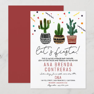 Fiesta Cactus Baby Shower Invitation