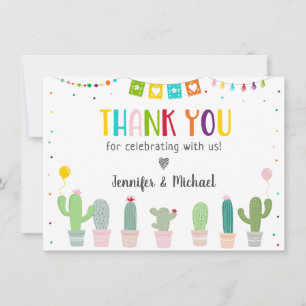 Fiesta Cactus Baby Shower Thank You