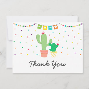 Fiesta Cactus Baby Shower Thank You Card