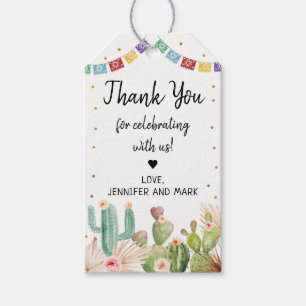 Fiesta Cactus Boho Bridal Shower Gift Tags