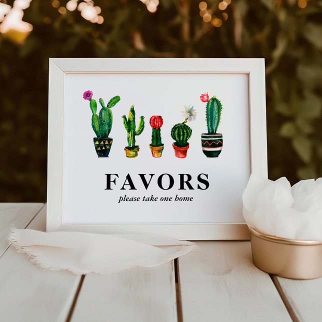 Fiesta Cactus Bridal Shower Favours Photo Print (Creator Uploaded)