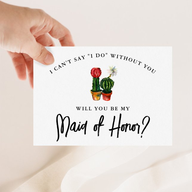 Fiesta Cactus Maid of Honour Card (Creator Uploaded)