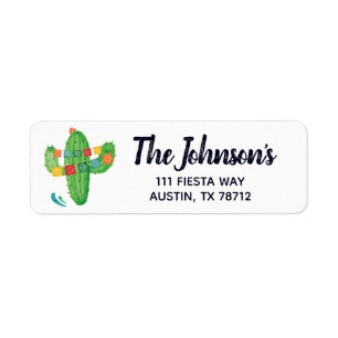 Fiesta Cactus Return Address Labels